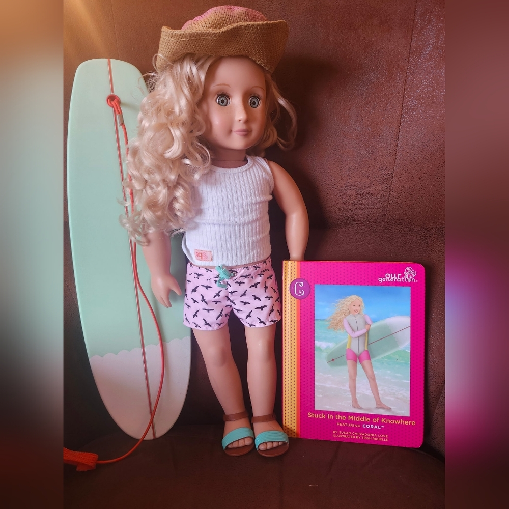 Our Generation Surfer Doll- Coral